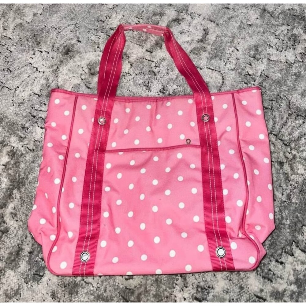 Pottery Barn Teen Pink Polka Dot Night Carry Bag